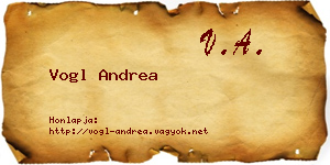 Vogl Andrea névjegykártya